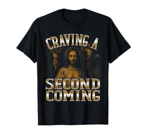 Craving A Second Coming Jesus Meme Erwachsene Humor Herren T-Shirt Craving A Second Coming Jesus Meme Erwachsene Humor Herren T-Shirt von Spiritual Humor Faithful Expression 90er Bootleg