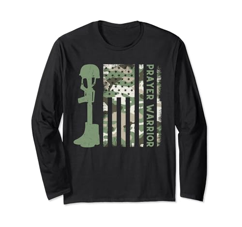 Camo Heels Gebet Krieger Jesus Christian Gott Design Damen Langarmshirt von Spiritual Religion Outfit Perfect Present Jesus