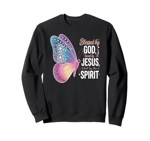 Angeführt vom Heiligen Geist Christian Women Butterfly Sweatshirt Angeführt vom Heiligen Geist Christian Women Butterfly Sweatshirt von Spiritual Women Christian Faith Message