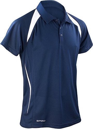 Cool-Dry Funktions-Poloshirt Team Spirit - Farbe: Navy/White - Größe: L von Spiro