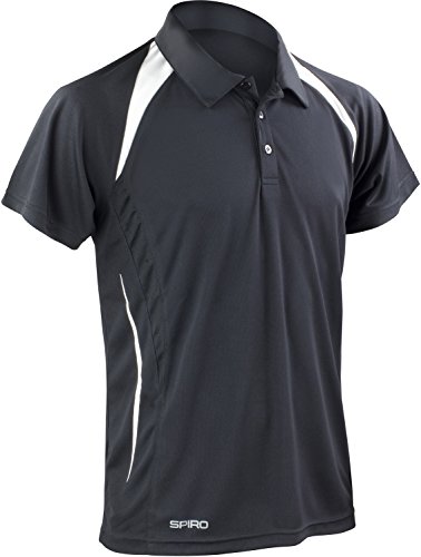 Result Cool-Dry Funktions-Poloshirt Team Spirit S177M, Farbe:Black/White;Größe:3XL von Spiro