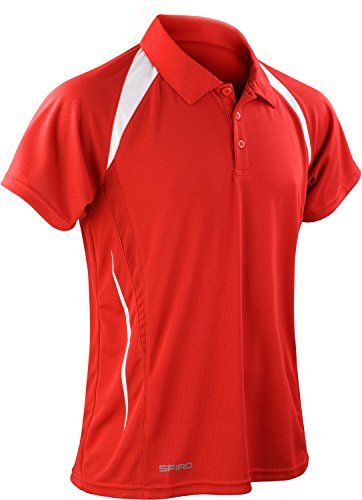 Result Cool-Dry Funktions-Poloshirt Team Spirit S177M, Farbe:Red/White;Größe:XL von Spiro