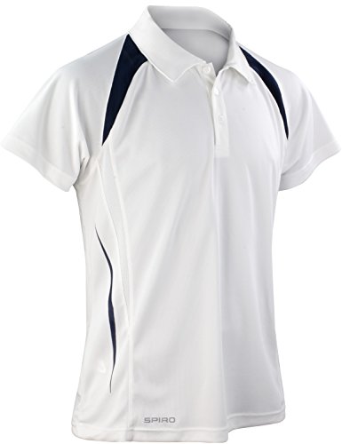 Result Cool-Dry Funktions-Poloshirt Team Spirit S177M, Farbe:White/Navy;Größe:L von Spiro