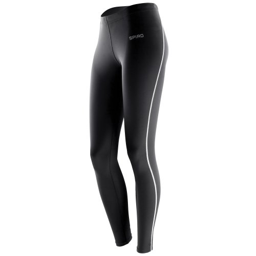 Spiro Damen Leggings Performance Base Layer (XL-2XL) (Schwarz) von Spiro