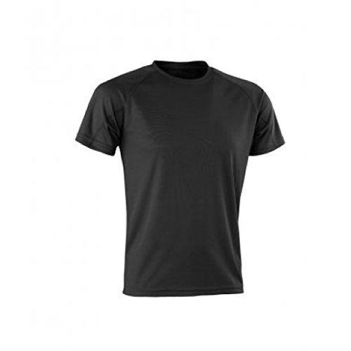 Spiro Herren Aircool T-Shirt (2XL) (Schwarz) von Spiro