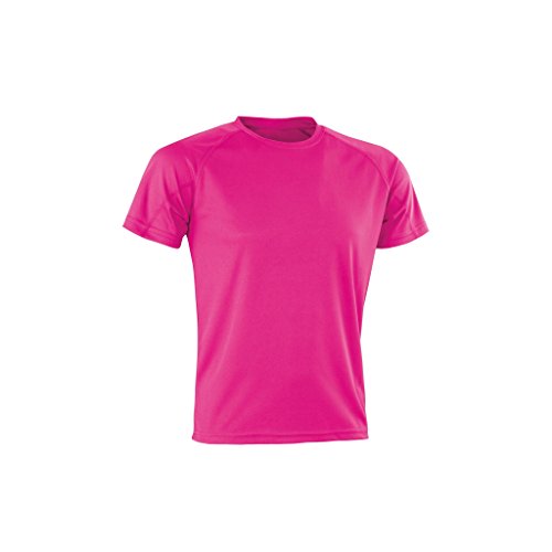 Spiro Herren Aircool T-Shirt (L) (Flo Pink) von Spiro
