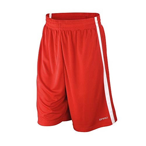 Spiro Herren Basketball-Shorts, schnelltrocknend (3XL) (Königsblau/Weiß) von Spiro