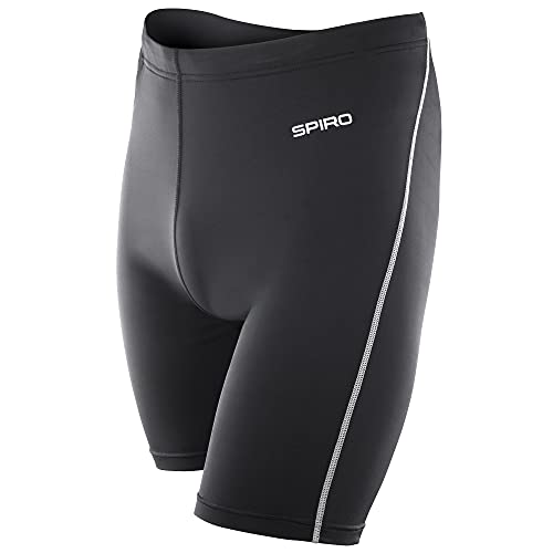 Spiro Herren Bodyfit Sportunterhose/Sporthose (XL-2XL) (Schwarz) von Spiro