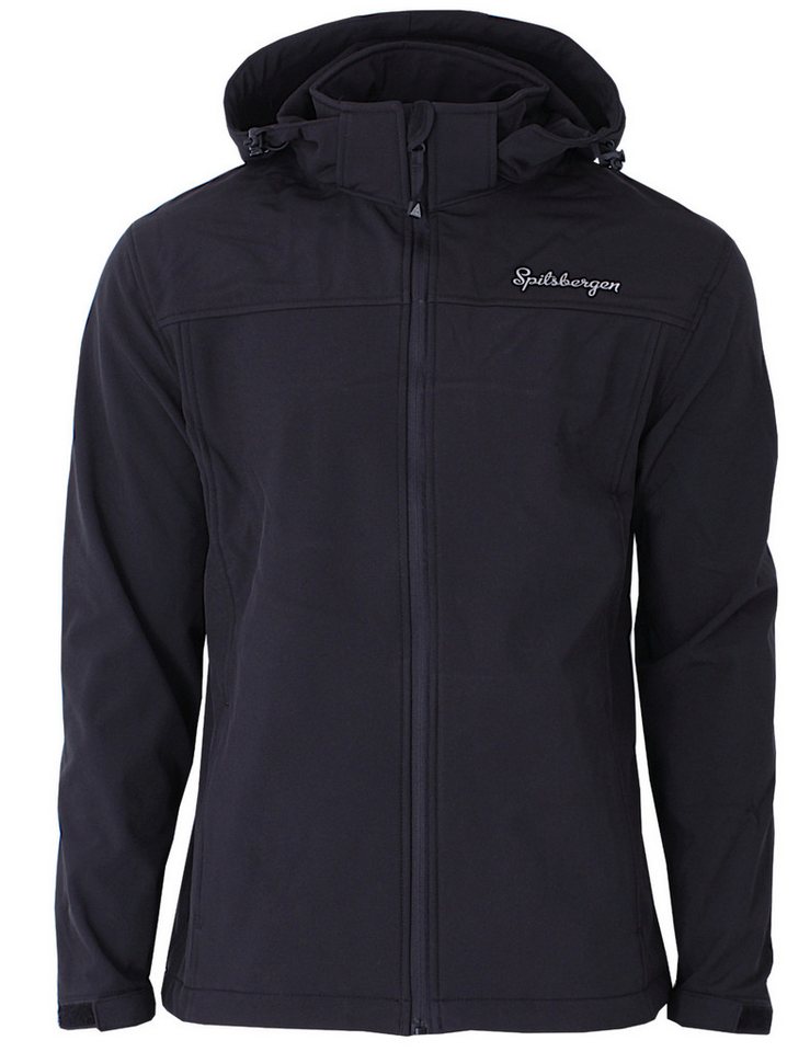 Spitsbergen Softshelljacke Outdoor Funktionsjacke Polar Fleece mit abnehmbarer Kapuze, Wind- und Wetterschutz, wärmend von Spitsbergen