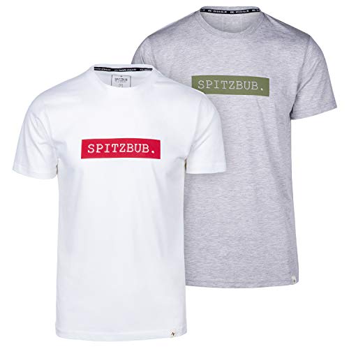 Spitzbub Herren T-Shirt Doppelpack 2er Set Kurzarm Shirt Weiß oder Grau Karl-Heinz Franz Spitzbub Herren T-Shirt Doppelpack 2er Set Kurzarm Shirt Weiß oder Grau Karl-Heinz Franz von Spitzbub