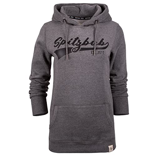 Spitzbub Damen Hoodie Pullover mit Kapuze Kapuzenpullover Retro-Design in Grau (as3, Alpha, m, Regular, Regular, M) von Spitzbub