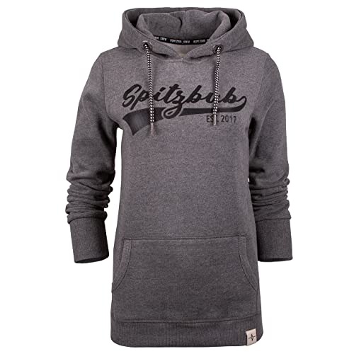 Spitzbub Damen Hoodie Pullover mit Kapuze Kapuzenpullover Retro-Design in Grau (as3, Alpha, x_l, Regular, Regular, XL) von Spitzbub