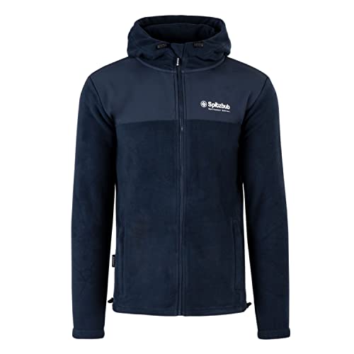 Spitzbub Herren Fleecejacke Jacke mit Kapuze Kapuzenjacke in Blau (3XL) von Spitzbub