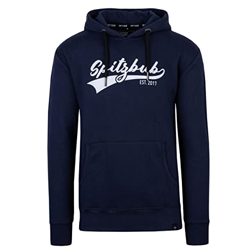 Spitzbub Herren Hoodie Pullover mit Kapuze Kapuzenpullover Dietrich in Blau (XXL) von Spitzbub