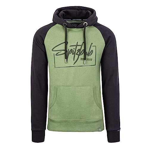 Spitzbub Herren Hoodie Pullover mit Kapuze Kapuzenpullover Noel in Grün (S) von Spitzbub