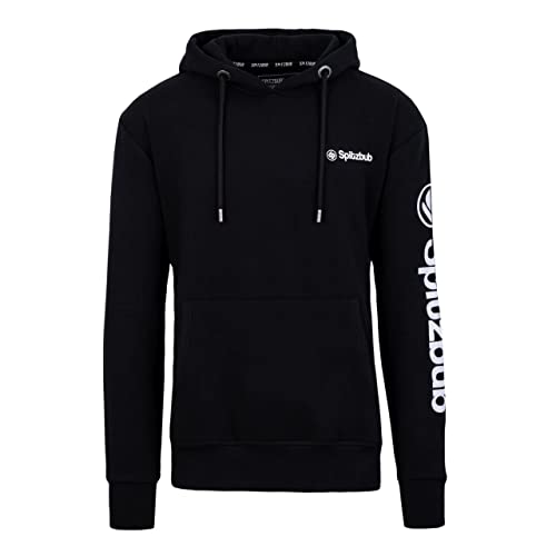 Spitzbub Herren Hoodie Pullover mit Kapuze Kapuzenpullover Sport in Schwarz (3XL) von Spitzbub