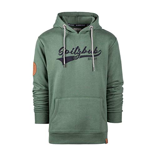 Spitzbub Herren Hoodie Pullover mit Kapuze Kapuzenpullover Sweatshirt Johannes-Gustav, Grün, 3XL von Spitzbub