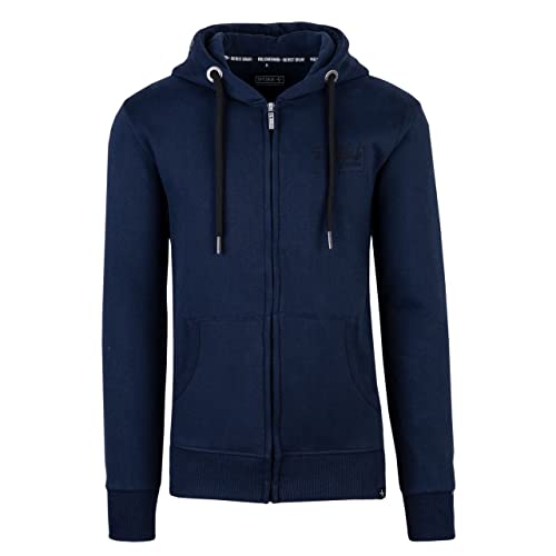 Spitzbub Herren Hoodie Pullover mit Kapuze Sweatjacke Kapuzenpullover Lenny Grau/Blau in M von Spitzbub