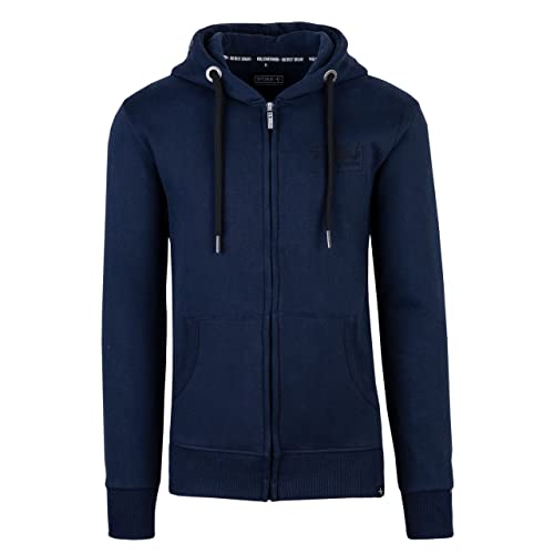 Spitzbub Herren Hoodie Pullover mit Kapuze Sweatjacke Kapuzenpullover Lenny Grau/Blau in XL von Spitzbub