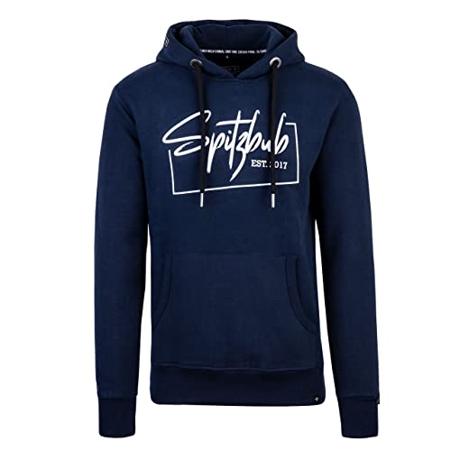 Spitzbub Herren Hoodie Pullover mit Kapuze Kapuzenpullover in Blau (XXL) von Spitzbub