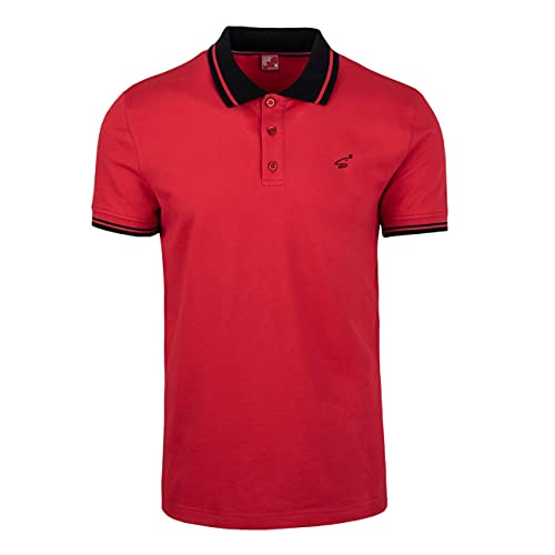 Spitzbub Herren Poloshirt Polohemd mit Stick minimalStreet in Rot (L, Rot) von Spitzbub