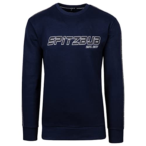 Spitzbub Herren Pullover Crewneck Sweatshirt Race-Design in Blau (as3, Alpha, xx_l, Regular, Regular, XXL) von Spitzbub