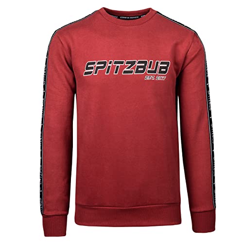 Spitzbub Herren Pullover Crewneck Sweatshirt Race-Print in Rot (as3, Alpha, x_l, Regular, Regular, XL) von Spitzbub