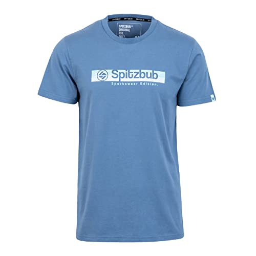 Spitzbub Herren T-Shirt Shirt mit Print oder Stick Dots Sports in Blau (M) von Spitzbub