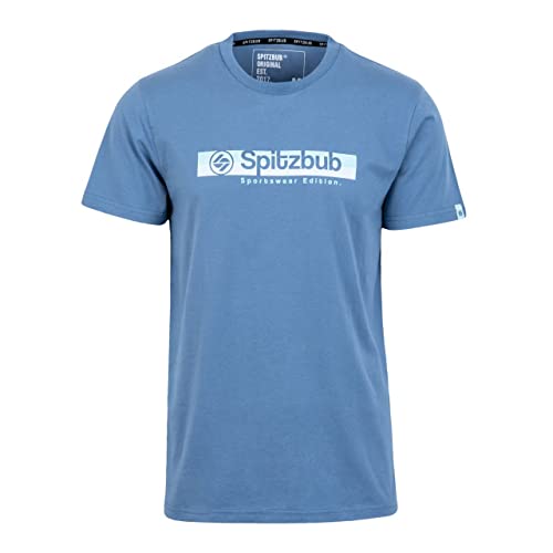 Spitzbub Herren T-Shirt Shirt mit Print oder Stick Dots Sports in Blau (XL) von Spitzbub