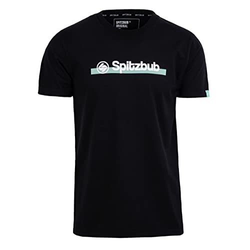 Spitzbub Herren T-Shirt Shirt mit Print oder Stick Dots Sports in Schwarz (L) von Spitzbub