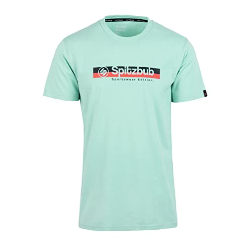 Spitzbub Herren T-Shirt Shirt mit Print oder Stick Dots Sports in Türkis (S) von Spitzbub