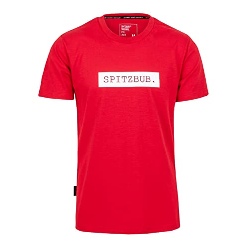 Spitzbub Herren T-Shirt Shirt mit Print oder Stick Dots in Rot (XXL, Rot) von Spitzbub