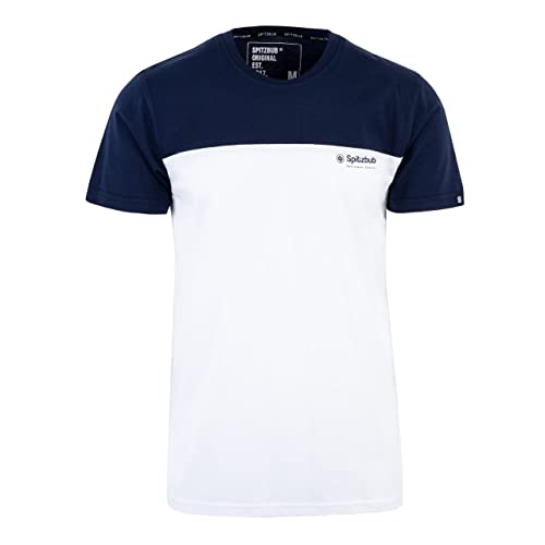 Spitzbub Herren T-Shirt Shirt mit Print oder Stick Half Sports (XL, Dunkelblau) von Spitzbub