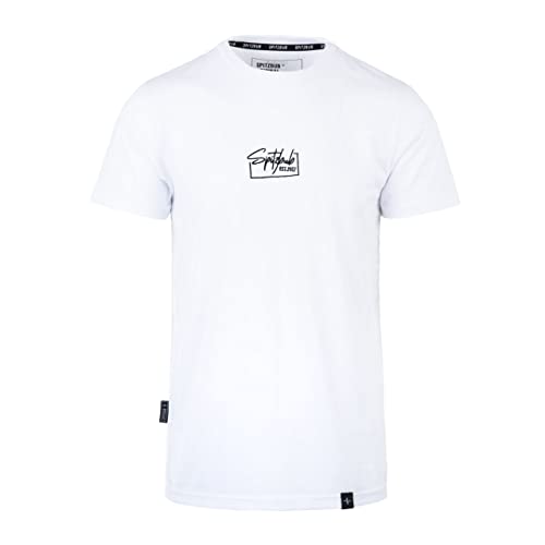 Spitzbub Herren T-Shirt Shirt mit Print oder Stick Signature in weiß (L) von Spitzbub