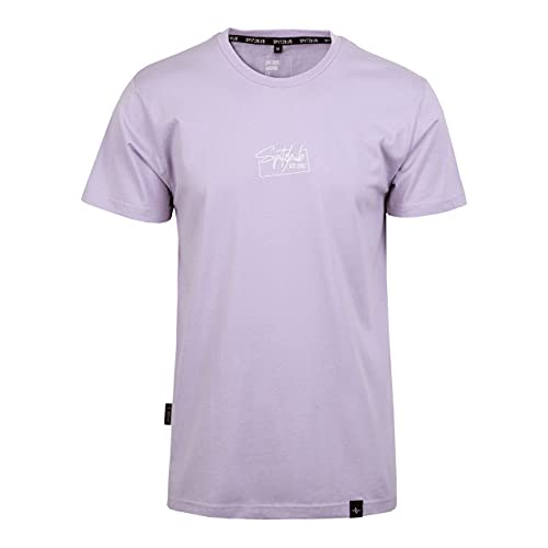 Spitzbub Herren T-Shirt Shirt mit Print oder Stick Street-Design in Flieder (M, Lila) von Spitzbub