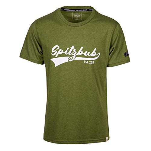 Spitzbub Herren schwarzes grünes T-Shirt Kurzarm Shirt Weiß Timo Ralph Timo XL von Spitzbub