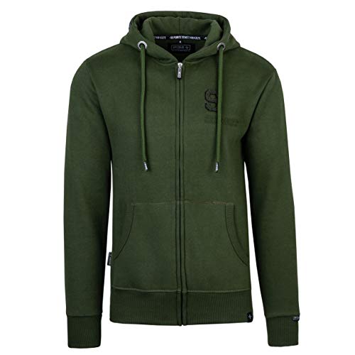 Spitzbub Herren Hooded Zip Sweatjacke in Grün (L) von Spitzbub