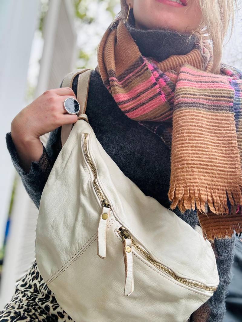 Ida Xxl Leder Umhängetasche Handtasche Schultertasche Soft Happiebag Large Soft Leather Boho Sling Bag Buttery Slouchy Hobo Crossbody von Spitzelein