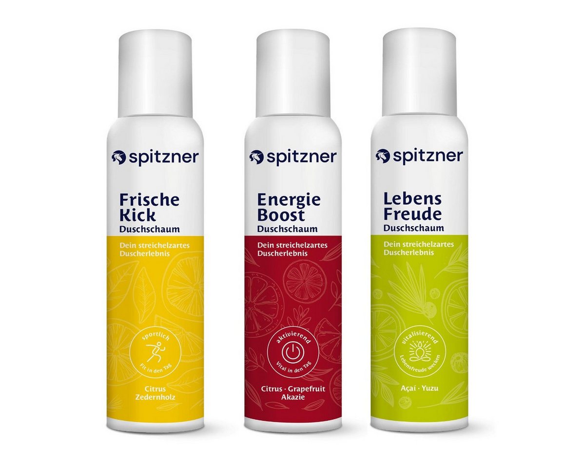 Spitzner Duschschaum Spitzner Power Dusche Duschschaum Set (3 x 150 ml) von Spitzner