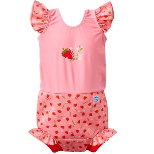 Splash About Baby Girls Happy Costume Toddler Swim Nappy, Strawberry Field Frills, 12-24 Monate Splash About Baby Girls Happy Costume Toddler Swim Nappy, Strawberry Field Frills, 12-24 Monate von Splash About