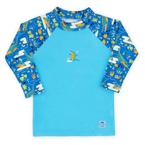 Splash About Unisex Kinder Long Sleeve Top, Crocodile Swamp-2 Years Rash-Guard-Shirt, Krokodil-Sumpf, 2-3 von Splash About
