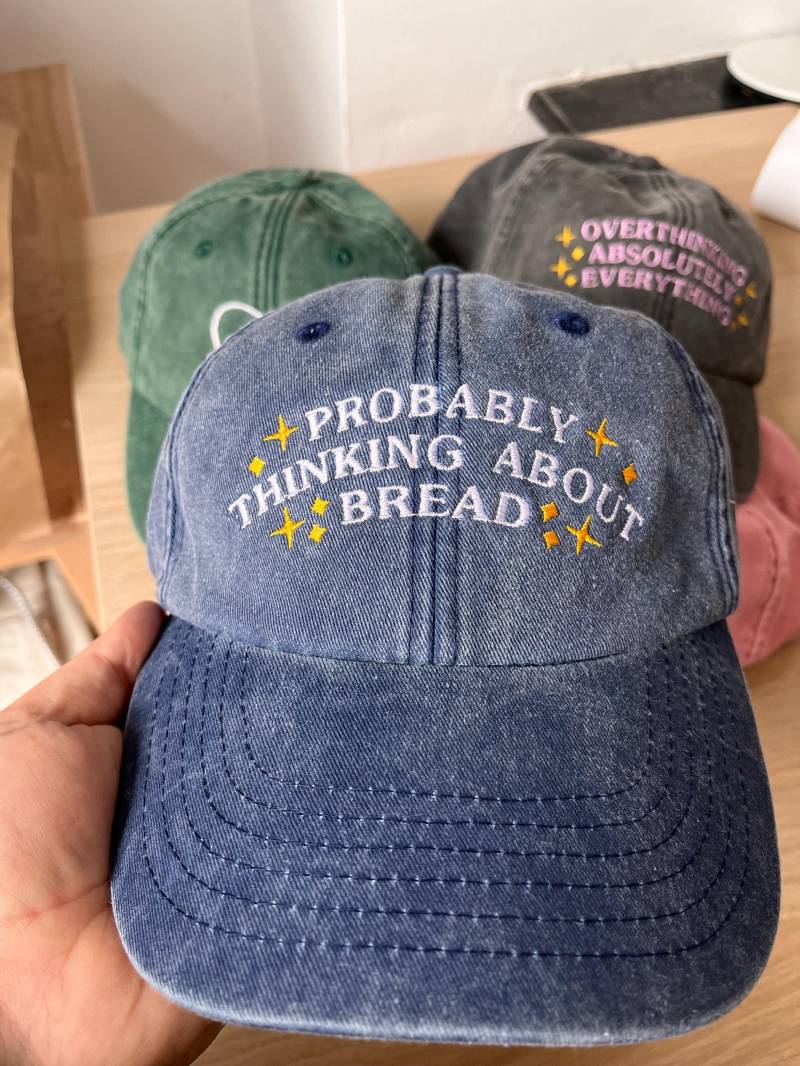 Thinking Over Bread Bestickte Vintage Cap Thinking Over Bread Bestickte Vintage Cap von SplashJaguarCo
