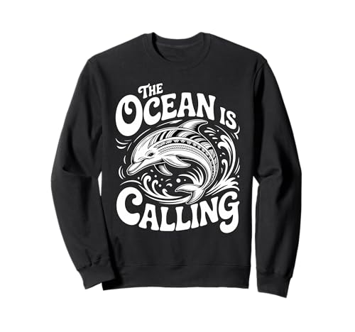 Niedliches Delfin-Ozean-Tier-Design für Kinder und Erwachsene Sweatshirt von Splashing Sea Creatures Merchandise for Ocean