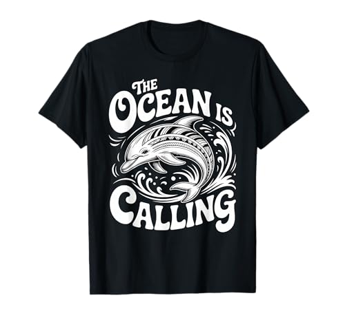 Niedliches Delfin-Ozean-Tier-Design für Kinder und Erwachsene T-Shirt von Splashing Sea Creatures Merchandise for Ocean