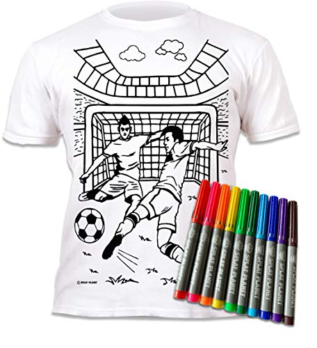 Splat Planet Fußball-T-Shirt-Malvorlagen mit 10 ungiftigen, waschbaren Zauberstiften – färben Sie Ihr eigenes T-Shirt, färben und auswaschen und erneut färben Kindergeburtstag (12-13 Years) von Splat Planet