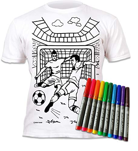 Splat Planet Fußball-T-Shirt-Malvorlagen mit 10 ungiftigen, waschbaren Zauberstiften – färben Sie Ihr eigenes T-Shirt, färben und auswaschen und erneut färben Kindergeburtstag (5-6 Years) von Splat Planet