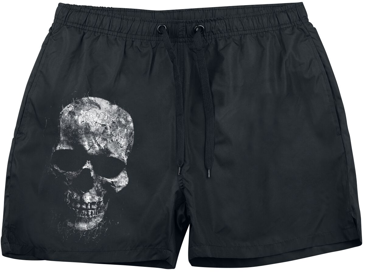 Splattered Skull Badeshort - S bis XXL - für Männer - Größe M - schwarz von Splattered Skull