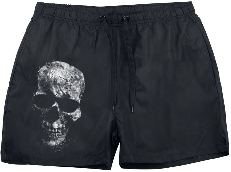 Splattered Skull Badeshort - L bis XXL - für Männer - Größe XXL - schwarz von Splattered Skull