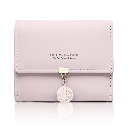 Geldbeutel Damen, Kleine Portemonnaie Multi Slots, PU Leder Brieftasche, Schlanke Kartenhalter Mini Geldbörse Für Frauen Mädchen Kinder Rosa von Spldsun