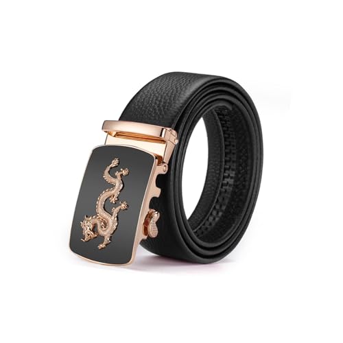 Spldsun LedergüRtel Herren，Business GüRtel，LedergüRtel Herren Schwarz mit Verstellbarer Taille für Herren-Business-AnzüGe (Schwarz) von Spldsun